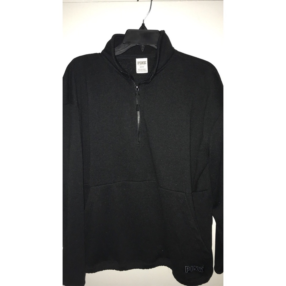 PINK Sweater Knit Quater-Zip